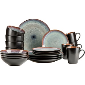 Mäser, Mäser Serie Teona Geschirr, Mäser Teona Geschirr-Set 20-teilig Braun