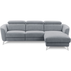 LIVIQUE, Ecksofa Simba Grau Stoff 261 cm 183 cm