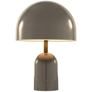 Tom Dixon, Schnurlosleuchte Bell Portable LED plastikmaterial braun / H 28 cm - Tom Dixon braun en plastikmaterial, Tischlampe Bell Kunststoff taupe