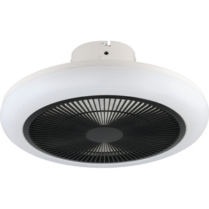 Eglo, Eglo Deckenlampe Kostrena, Deckenventilator mit Licht Kostrena Schwarz/Weiss Kunststoff 45.5 cm