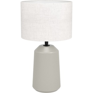 Eglo, Tischleuchte Capalbio, Fuß sand/Schirm weiß, Eglo Tischlampe Capalbio