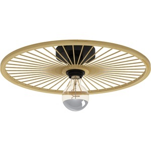 Eglo, EGLO Leominster Deckenlampe mit rundem Holzschirm, Eglo Deckenlampe Leominster