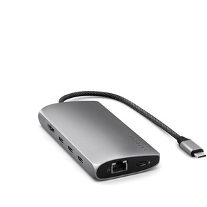 Satechi, SATECHI 8K - USB-C Multiport Adapter (Space Gray), Satechi USB-C® Dockingstation ST-P8KEM