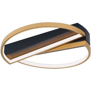 Orion, LED-Deckenlampe Olga, schwarz/gold, LED-Deckenlampe Olga, schwarz/gold