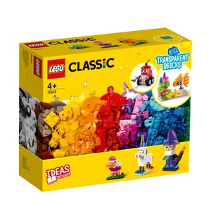 undefined, LEGO Classic 11013 Kreativ-Bauset mit durchsichtigen Steinen, LEGO Classic 11013 Kreativ-Bauset mit durchsichtigen Steinen und Tieren