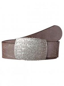 Basic Belts, Claudette Silver darkbrown 45mm by BASIC BELTS, 
