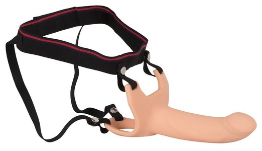 You2Toys, Umschnalldildo „Silicone Strap-on“, mit Hodenring, Strap-On Silicone Sleeve Large