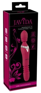 JAVIDA, Massagestab „Warming & Thrusting Vibe“, mit Stoß- und Wärmefunktion, Massagestab Warming Thrusting