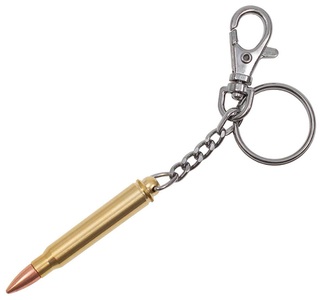 undefined, Patronen-Schlüsselanhänger, mit Karabiner, Metall, Patronen-Schlüsselanhänger, mit Karabiner, Metall