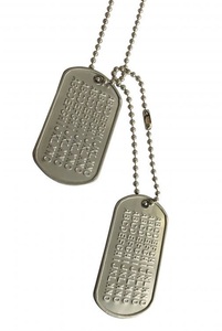 undefined, US Dog Tag - Erkennungsmarke mit Wunschprägung, US Dog Tag - Erkennungsmarke mit Wunschprägung