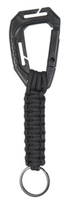 undefined, Paracord Schlüsselanhänger mit Molle-Karabiner - schwarz, Paracord Schlüsselanhänger mit Molle-Karabiner - schwarz