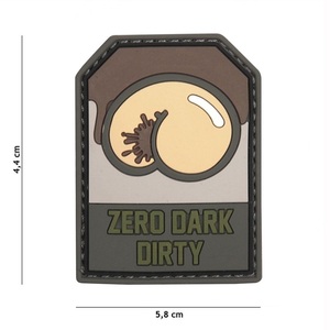 4 elements GmbH, Klettabzeichen Zero Dark Dirty - grau, Klettabzeichen Zero Dark Dirty - grau