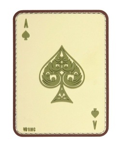 Van Os Wholesale, Klettabzeichen Pik Ass - coyote, 