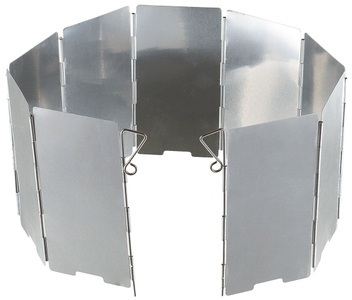 FoxOutdoor, Windschutz, Alu, faltbar, klein, 65 x 13 cm, 9 Lamellen, Windschutz, Alu, faltbar, klein, 65 x 13 cm, 9 Lamellen