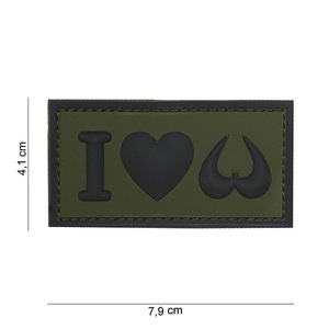 4 elements GmbH, Klettabzeichen I Love Tits - grün, Klettabzeichen I Love Tits - grün