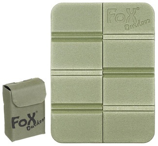 FoxOutdoor, Thermositzkissen, faltbar, mit Molle-Tasche, oliv, Thermositzkissen, faltbar, mit Molle-Tasche, oliv