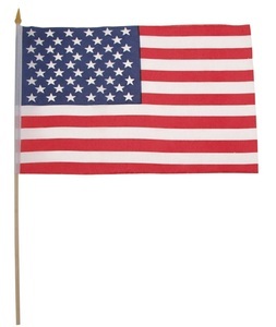 undefined, Fahne, USA, Polyester, Holzstiel, Gr. 30 x 45 cm, Fahne, USA, Polyester, Holzstiel, 30 x 45 cm