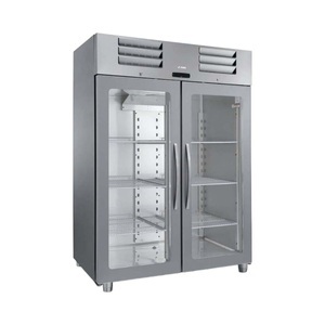 FORS, FORS Gastronomie-Gefrierschrank, doppelte Glastür, Edelstahl, GN 2/1 DGFV 1400 GES Edelstahl, Fors DGFV 1400 GES Gastronomie?-?Gefrierschrank Edelstahl