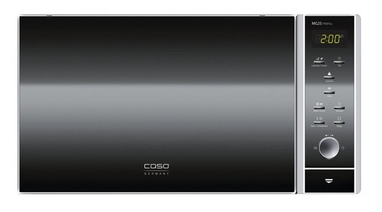 Caso, Caso Mg25 Menu Silver - Mikrowelle mit Grillfunktion (Edelstahl), Caso MG25 Ceramic Menu Mikrowelle