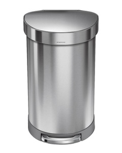 Simplehuman, Simplehuman CW2030 halbrunder Abfalleimer edelstahl, Simplehuman CW2030 45l halbrunder Abfalleimer edelstahl