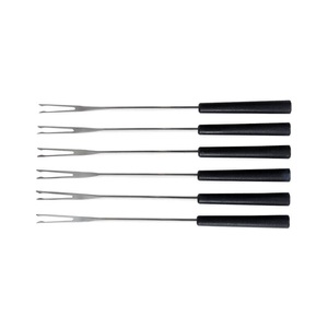 Kaltenbach, Kaltenbach Bourguignonne Gabel Classic 6 Stk. schwarz, Kaltenbach - Fondue-Gabeln GLIS - silber/schwarz - Edelstahl - 26 cm