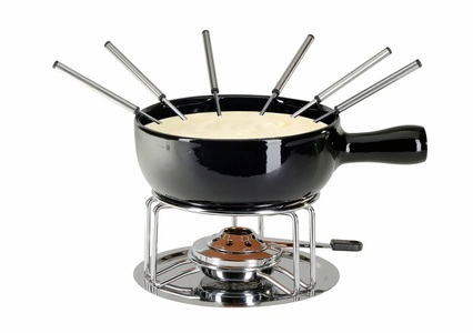 Nouvel, Nouvel Käsefondue Set 9-tlg schwarz, Nouvel Käsefondue Set 9-tlg schwarz