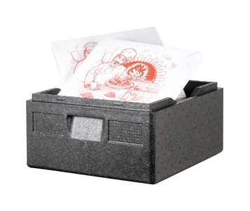 APS, APS Thermo-Box PIZZA-inkl. Deckel Schwarz 410x410x240 mm, Barth Thermo-Box PIZZA-inkl. Deckel Schwarz 410x410x240 mm