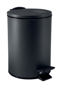 Spirella, Spirella - Abfalleimer Adelar 3 L - Schwarz, Spirella Badezimmer Treteimer ADELAR Steel 3L Schwarz