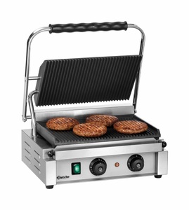 Bartscher, Bartscher Panini Kontaktgrill gerillt gerillt, Bartscher Panini Kontaktgrill gerillt/gerillt