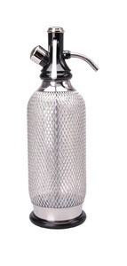 Isi, iSi Sodamaker Siphon Pet Netz Classic, 1 L inkl. 10 Sada-Ersatzkapseln, Kisag 1060 Classic Soda Maker Edelstahl