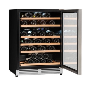 Climadiff, Climadiff CBU51D1X Weinschrank rechts, Climadiff Weinkühlschrank CBU51D1X, Freistehend, 2 Zonen, 51 Flaschen