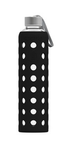 spottle, spottle Glasflasche Silikonhülle Trinkflasche schwarz, Spottle Glasflasche mit Silikonhülle 750 ml Schwarz