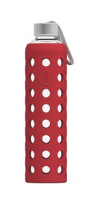 spottle, spottle Glasflasche Silikonhülle Trinkflasche rot, Spottle Glasflasche mit Silikonhülle 750 ml Rot