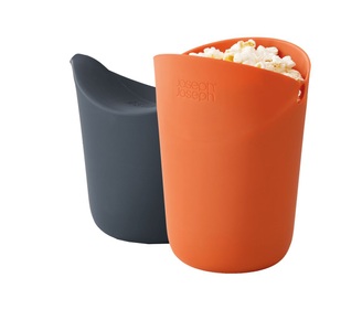 Joseph joseph, M-Cuisine Popcorn-Maschine / Set aus 2 mikrowellengeeigneten Behältern - Joseph Joseph orange/grau en plastikmaterial, Joseph Joseph M Cuisine 2 tlg. Popcorn Macher Set