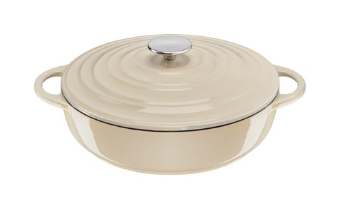 Tefal, Tefal Bräter »LOV Servierpfanne 28 cm«, Gusseisen, Tefal LOV Servierpfanne 28 cm Beige