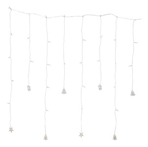 Star Trading, LED-Lichtervorhang Decy mit Weihnachtsmotiven, Star Trading Decy Vorhang Lichterkette 100 cm