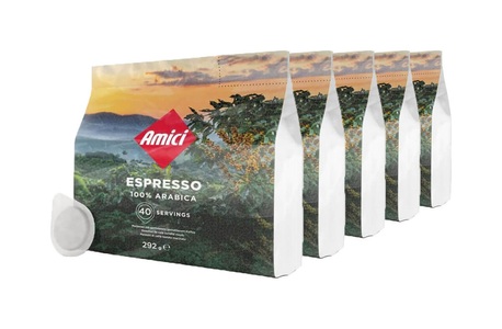 Amici, Amici E.S.E. Portionen Espresso Kaffeekapseln, Amici 1 Sachet à 40 Portionen Espresso ? Diverse Kaffeekapseln/Kaffeepads
