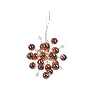 Näve, Pendelleuchte Explosion mit kupfernen Kugeln, Näve Explosion Copper Pendelleuchte Kupfer 65 cm