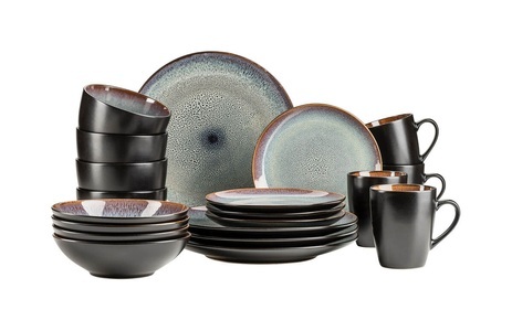 Mäser, Mäser Serie Teona Geschirr, Mäser Teona Geschirr-Set 20-teilig Braun