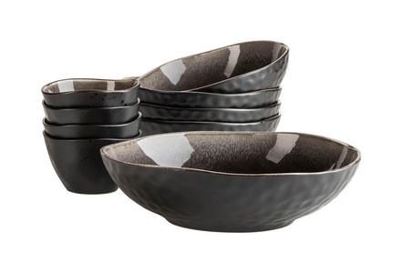 Mäser, Mäser Serie Niara Organic Geschirr, Mäser Niara Organic Schüssel-Set 9-teilig Braun
