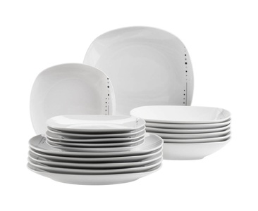 Mäser, Mäser Serie Fadilla Geschirr, Mäser Fadilla Geschirr-Set 18-teilig Weiss