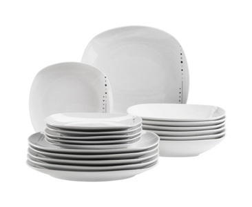 Mäser, Mäser Serie Fadilla Geschirr, Mäser Fadilla Geschirr-Set 18-teilig Weiss