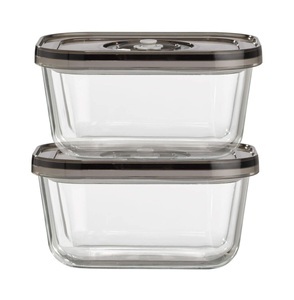 Caso, CASO VacuBoxx Eco Duo S Zubehör Vakuumiergerät, Caso Eco-Duo S 1175 VacuBox-Set 3-teilig Glas Schwarz