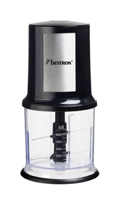 Bestron, Wasserkocher mit blauer LED-Beleuchtung, Bestron AKC200 Zerkleinerer Schwarz