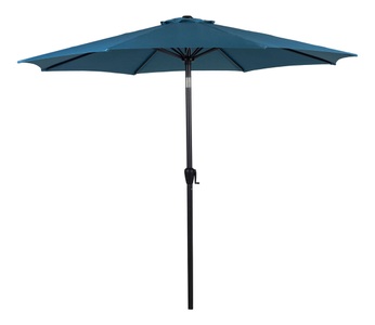 SCHOU, Schou Sonnenschirm Felix Kurbel Ø3m Schwarz-Blau, 