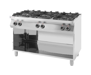 Hendi, HENDI, Gastro Küchengeräte, HENDI Gaskocher Kitchen Line 6 Brenner 28.5kW Gaskocher, Produkte & Wohnen, Hendi Kitchen Line 6 Brenner Gaskocher 1200 x 700 mm Edelstahl