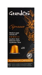 GrandCrü, GrandCrü Espresso Nespresso® kompatible Kaffeekapseln, GrandCrü 13046401900987 Espresso 20 Stk.