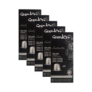 GrandCrü, GrandCrü Ristretto Nespresso® kompatible Kaffeekapseln, GrandCrü 13046401900994 Ristretto 20 Stk.