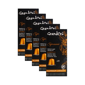 GrandCrü, GrandCrü Espresso Nespresso® kompatible Kaffeekapseln, GrandCrü 13046401900987 Espresso 20 Stk.