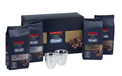 KIMBO, Kimbo Coffee Tasting Kaffee Set, De'Longhi Kimbo Coffee Tasting Kaffee Set